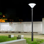 1 Light Black Outdoor Led Solar Lamp Post And Pole Street Light