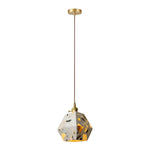 Retro Terrazzo Concrete Nordic Pendant Light Ha080859