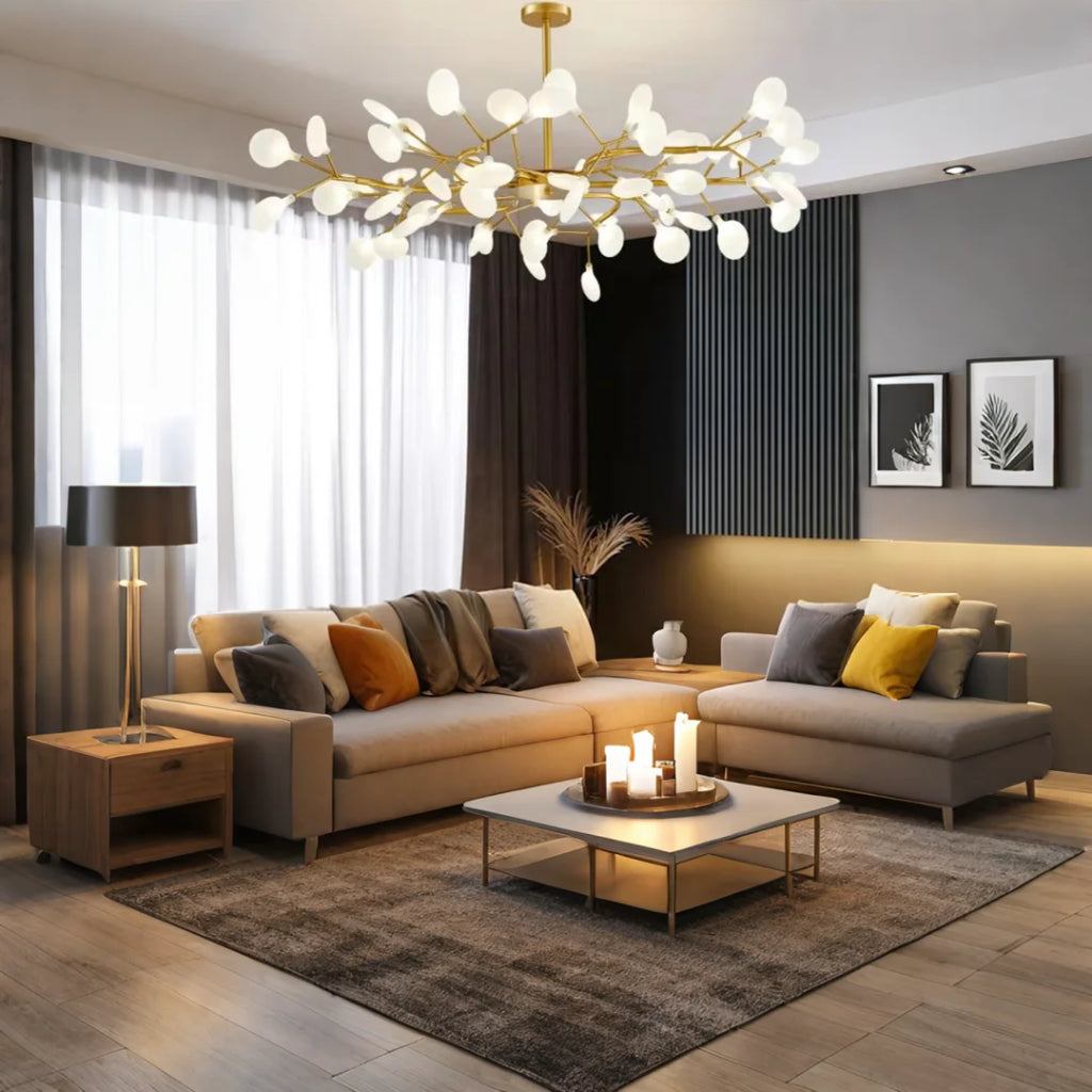 Creativity Firefly Led Chandelier Black Gold For Living Room Bedroom Hall Home Decor Indoor Lighting Minimalist Ceiling Pendant