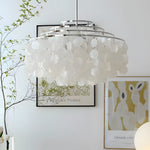 Seashell Discs Chandelier 39 4 Chain Length Pendant Lights