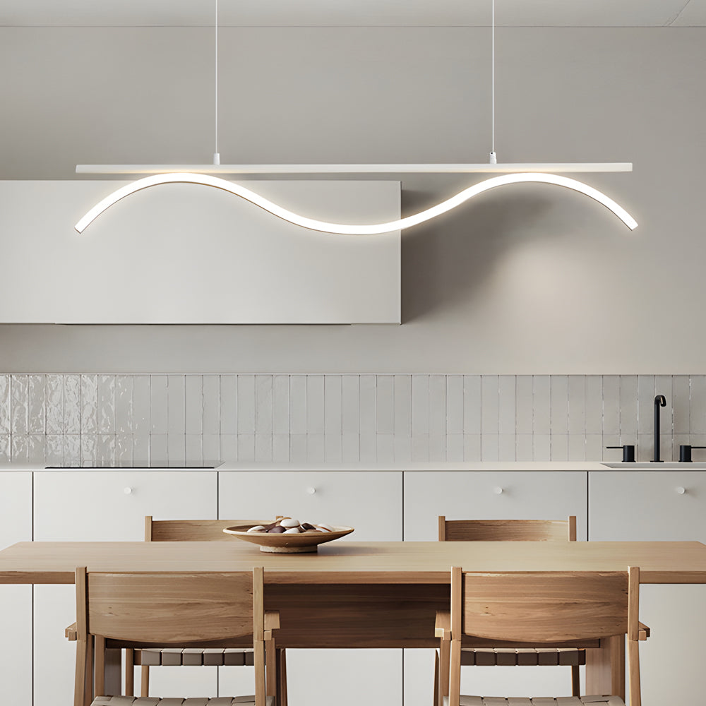 Linear Wave Design Led 1 Light Island Light 47 L