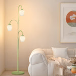 3 Light Green Flower Dimmable Arc Hanging Tuilp Floor Lamp