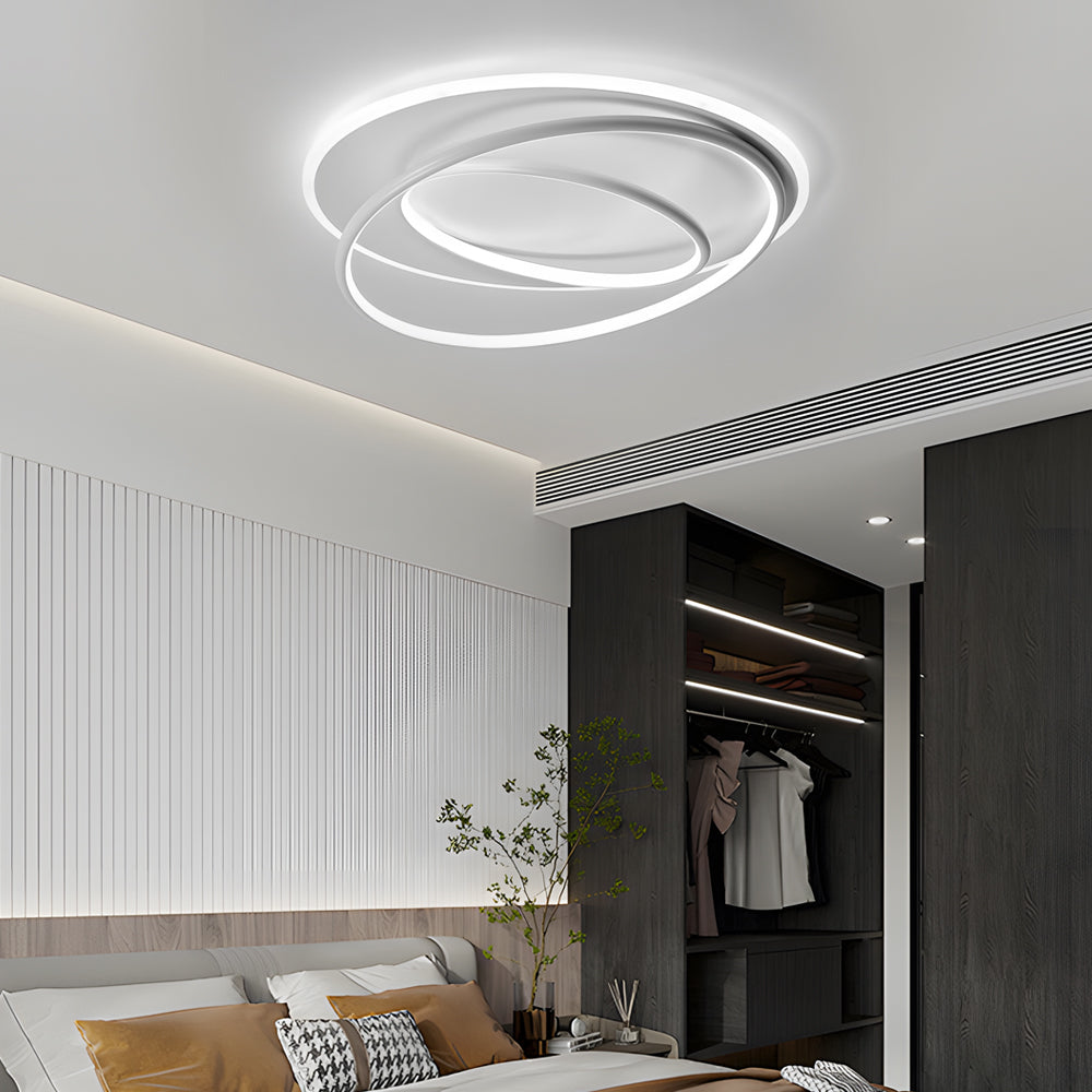 Round Ring Three Step Dimming Creative Nordic Led Ceiling Lights Fixture