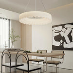 Simple Circle Clouds Ring Three Step Dimming Led Modern Chandelier