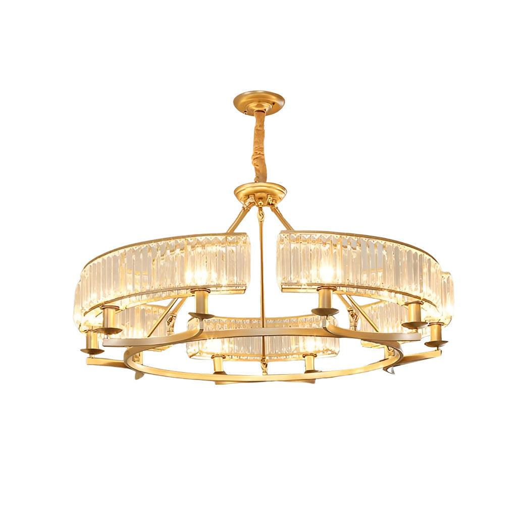 Round Metal Crystal Chandelier Ha098815