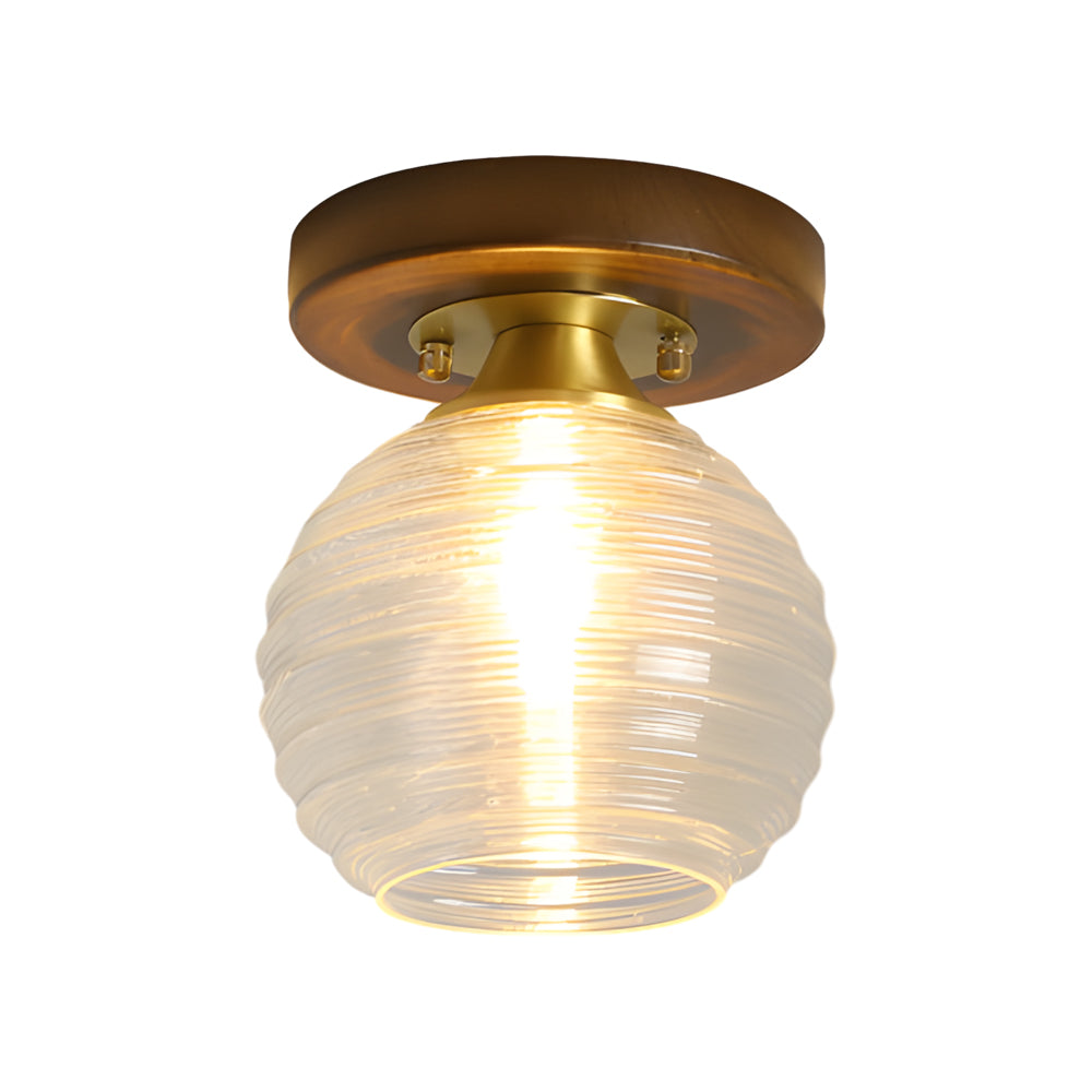 Square Iron Frame American Country Style Ceiling Light Fixture 1