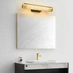 Gold Perforated Cylindrical Bathroom Vanity Light Mesh Design