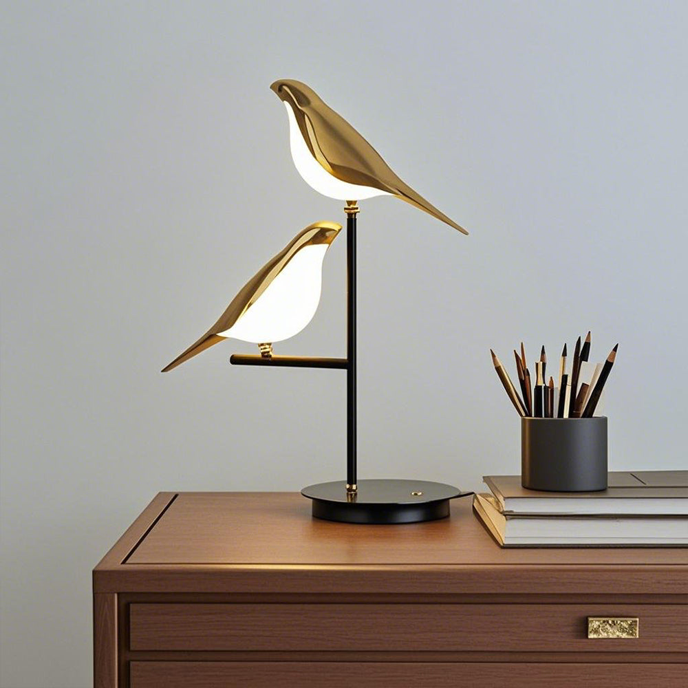 Chic Double Bird Table Lamp
