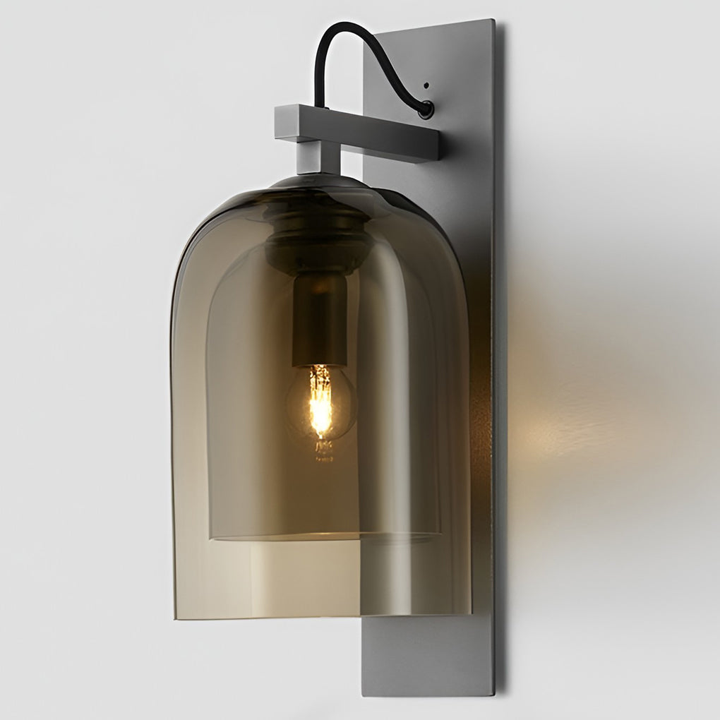 Glass Iron Nordic Plug In Wall Lamp