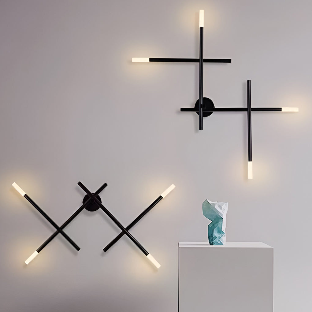 Modern LED Wall Sconce with Artistic Iron and Acrylic Design