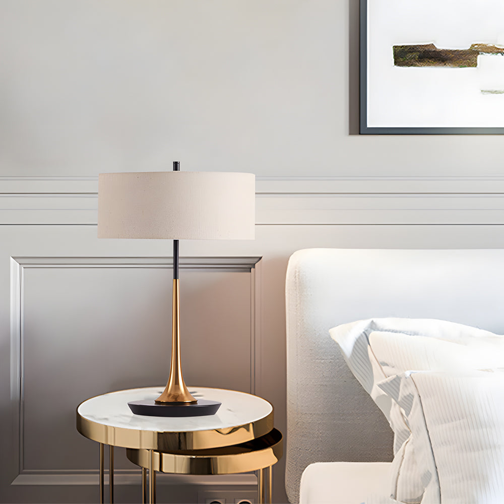 Brass And Espresso Bronze Modern Table Lamp