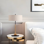 Brass And Espresso Bronze Modern Table Lamp