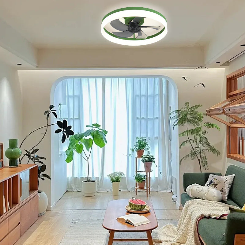 Scandinavian Flush Mount Ceiling Fans With Led Lights
