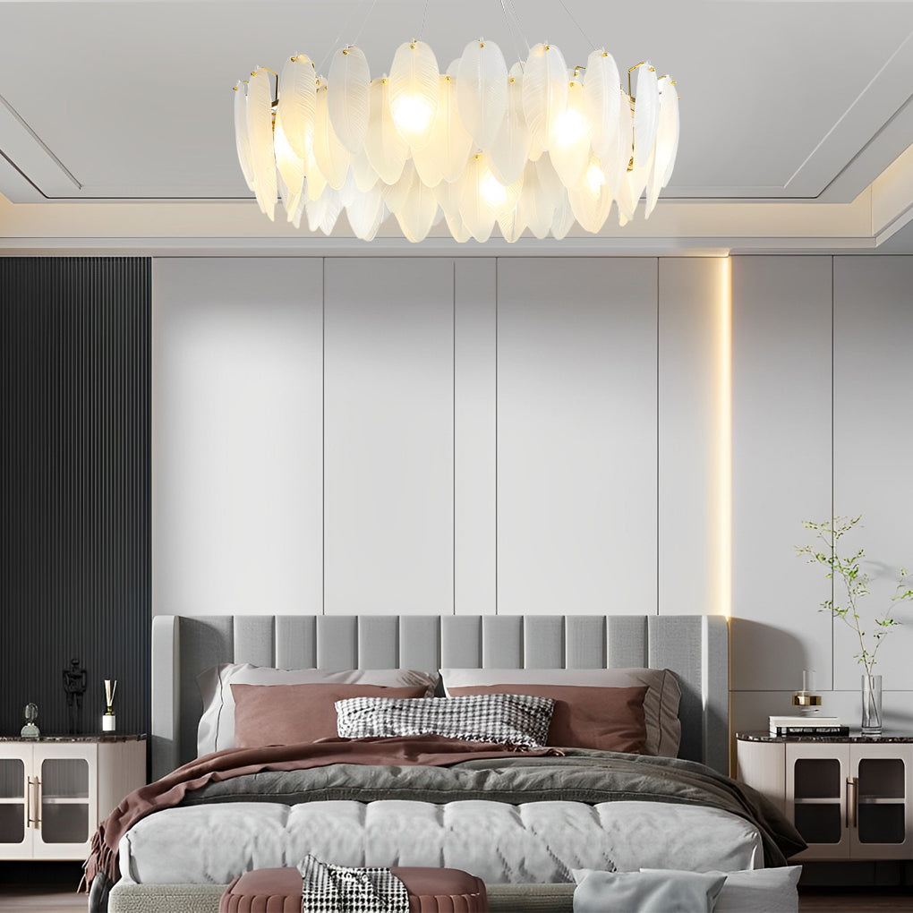 Glass Feathers Dining Room Light Ha098702