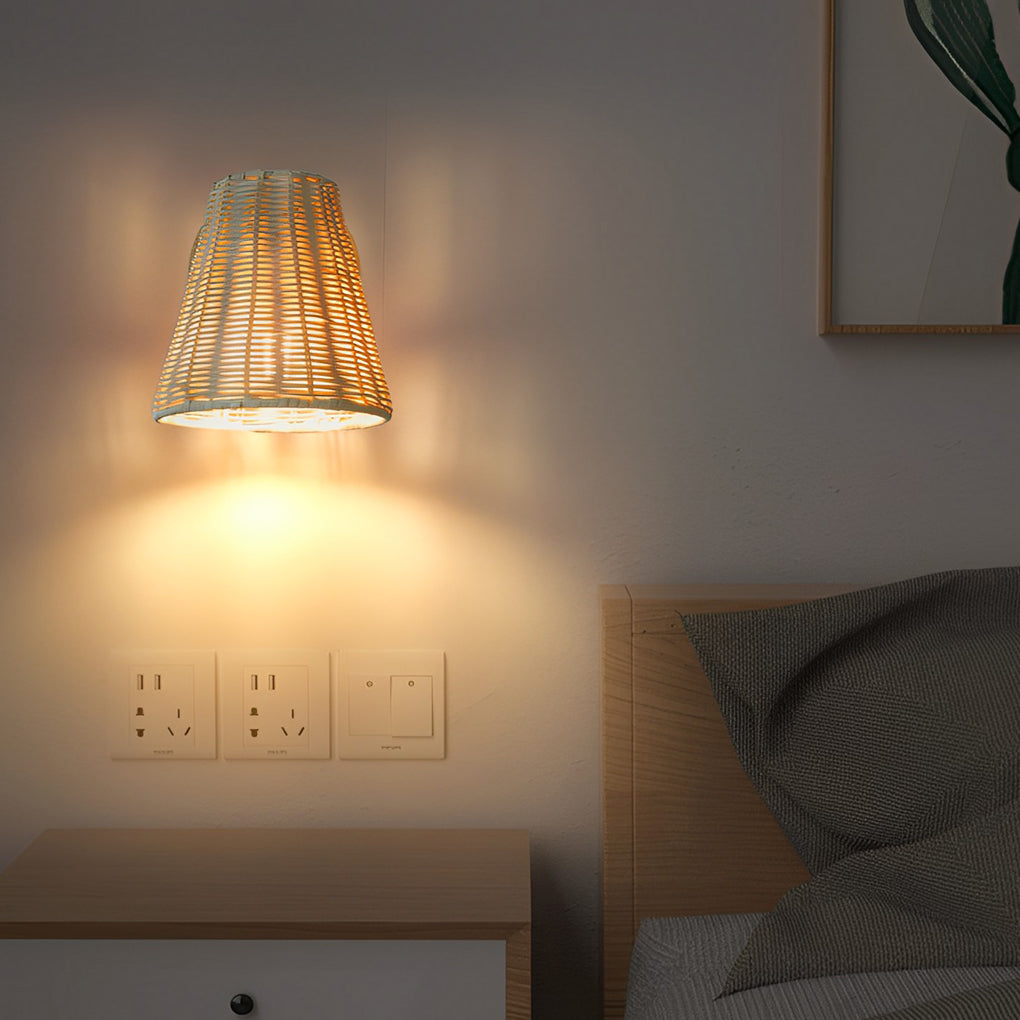Rattan Hand Woven Wall Lamp Ha079896