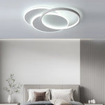 White 3 Circle Acrylic Art Led Flush Mount Ceiling Light