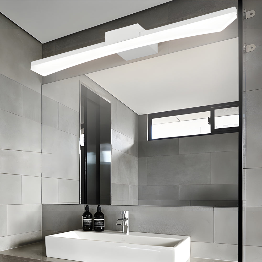 Modern Curved Linear Led Vanity Light For Bathroom