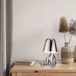 Cute Gold Man Statue Led Table Lamp