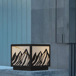 Mountain Scenery Solar Fence Post Lights Ha080149