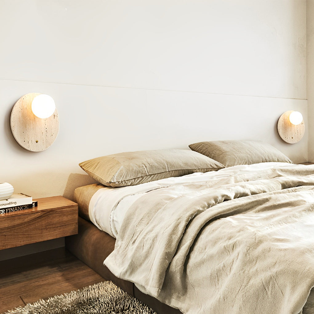 Yellow Travertine Wall Lights Fixture Ha098903