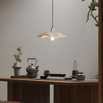 Japanese 1 Light Cement Wavy Pendant