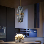 Copper Light Luxury Crystal Smoke Gray Post Modern Pendant Lights Fixture Li002770