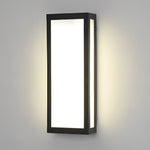 Rectangular Black Modern Outdoor Wall Lamp Li002194