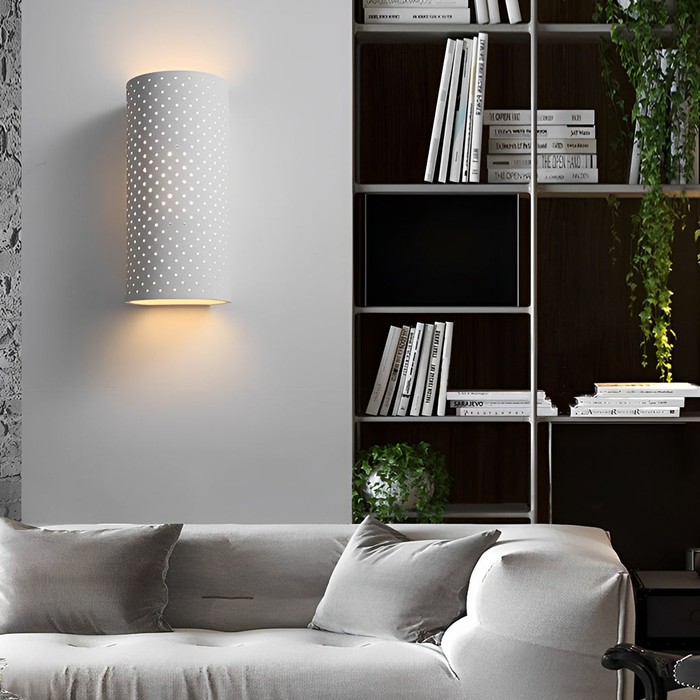 Cylindrical Gypsum Wall Lamp Li002440
