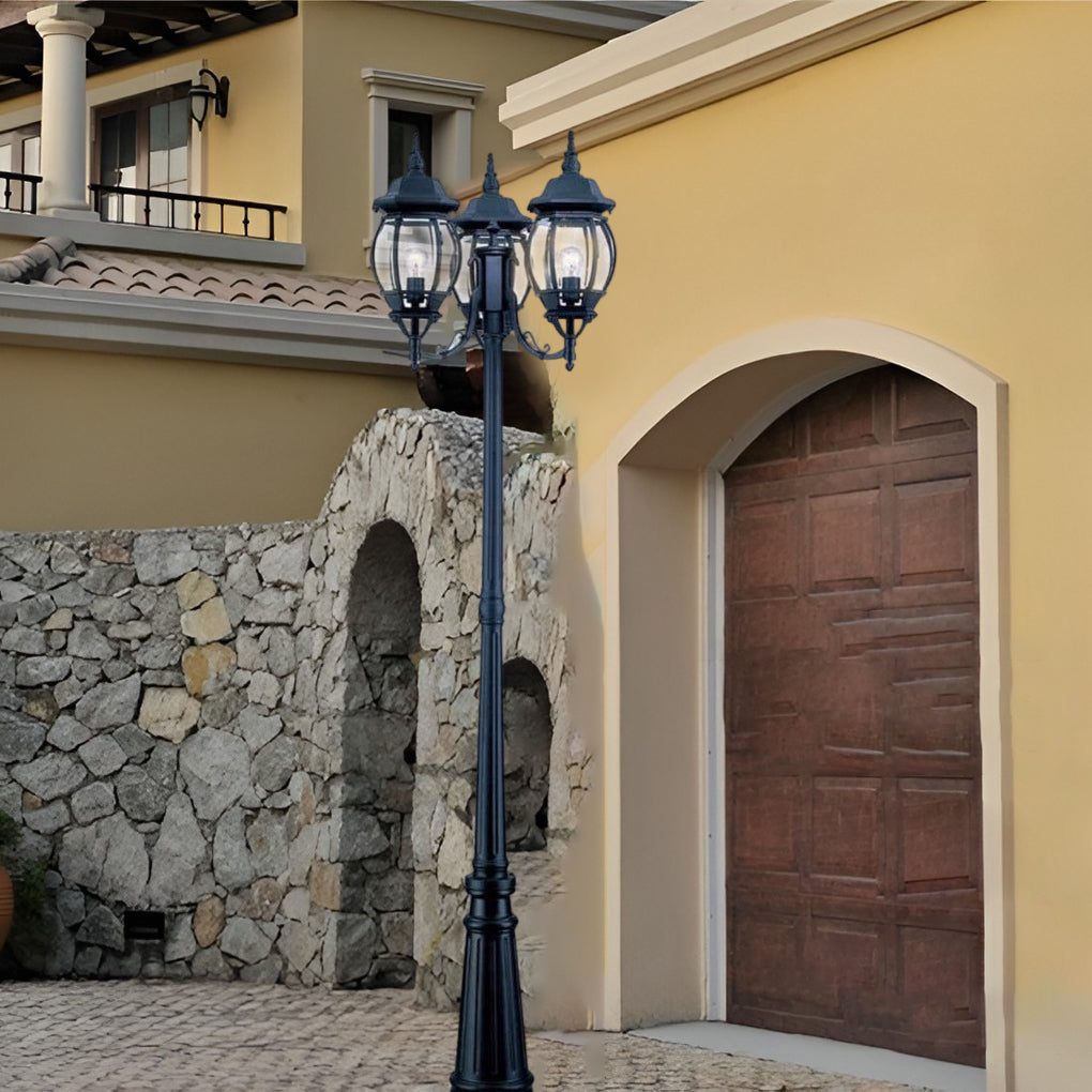 3 Lights Black Post Lights Li002057