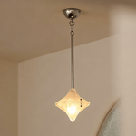 Prismatic Star Pendant Light – Crystal Glass Ceiling Lamp for Dining & Living Spaces
