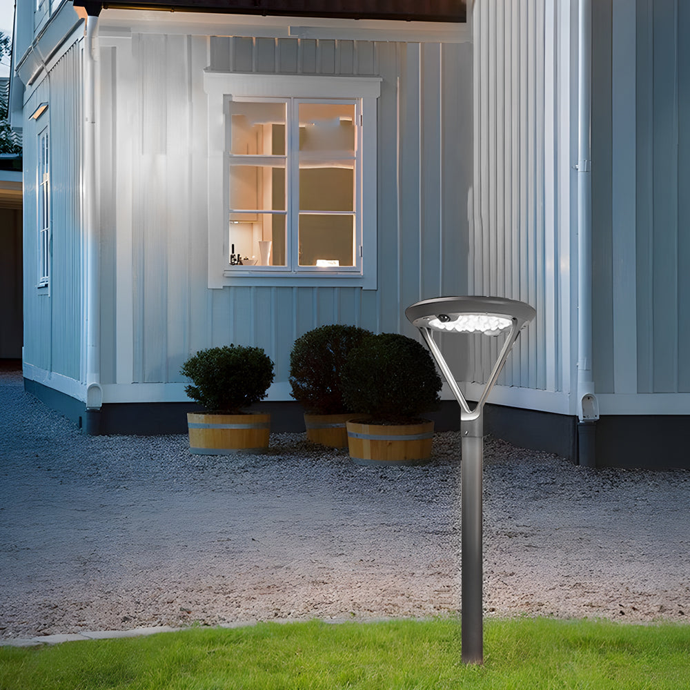 Solar Outdoor Post Garden Pole Light With Dual Motion Sensor