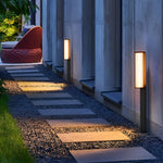 Modern Black Dual Cylinder LED Pathway Lights for Outdoor Landscapes