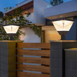 Black Square Solar Led Pier Mount Post Light