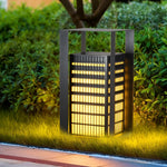 Square Lantern Shaped Led Black Pathway Lights