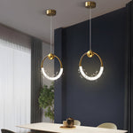Dia 9 11 Ring Led Crystal Small Bedside Pendant Lights Hanging Lamp