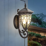 Vintage Flower Pattern Solar Wall Lamp Ha083745