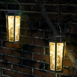 Hexagonal Solar LED Lawn Lights with Motion Sensor, Set of 2