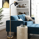 62 In Metal 1 Bulb Rotatable Reading Floor Lamp