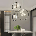 Bubi Black Pendant Light Glass Bubbles Led For Dining Room