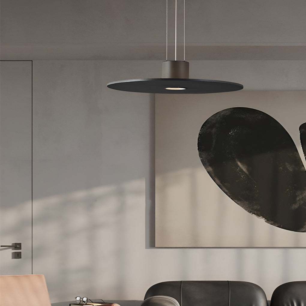 Round Plate Shaped Led Modern Pendant Light