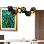 6 Heads Geometric Creative Polygonal Postmodern Pendant Light