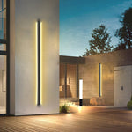 Linear LED Outdoor Wall Light in Matte Black, Waterproof Architectural Exterior Fixture