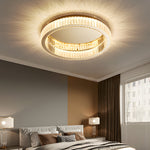 Round Crystal Stepless Dimming Led Luxury Post Modern Ceiling Light Fixture