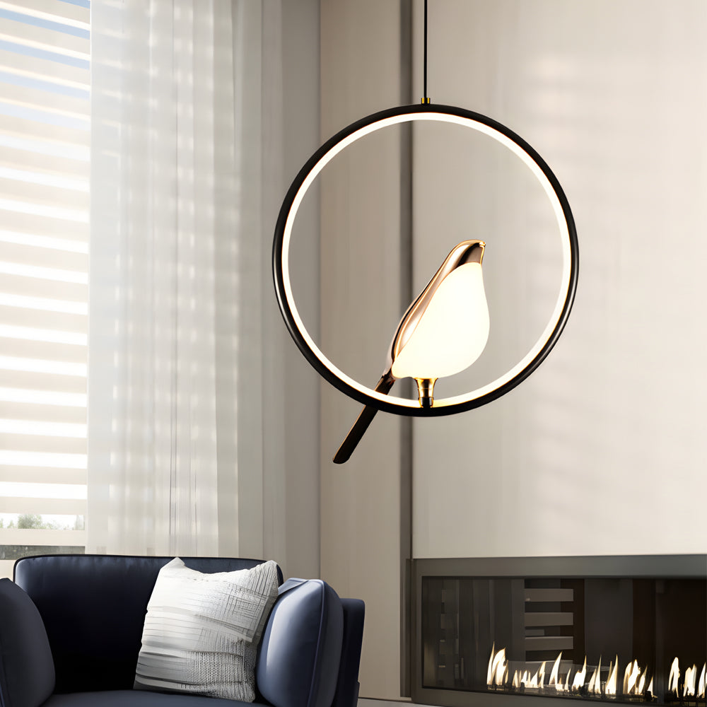 Modern Magpie Pendant Light Circle Oval Ring