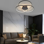 Aurelia Trio Ring LED Ceiling Light – Modern Nordic Semi Flush Mount
