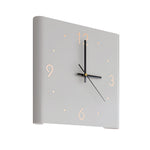 Square Metal Silent Backlit Led Corner Wall Clock Modern Wall Decor