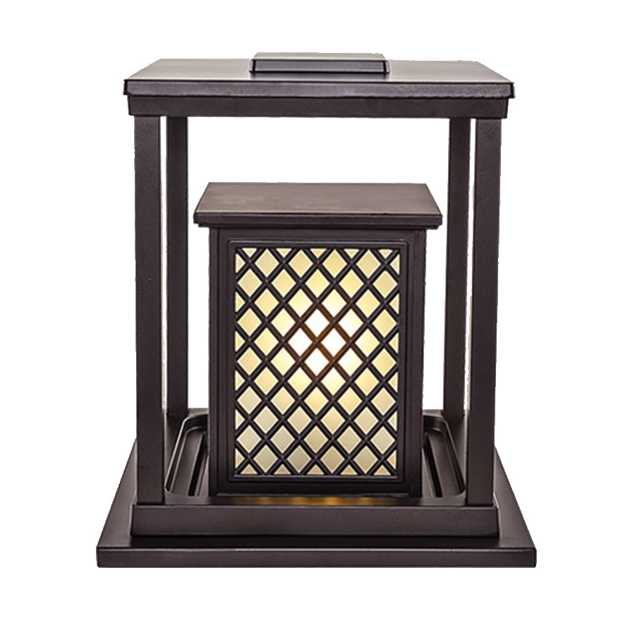 Modern Square Outdoor Pillar Lights for Courtyards and Villas