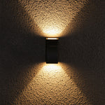 Aria Up-Down LED Outdoor Wall Light in Black Aluminum