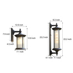 Vintage Outdoor Wall Sconce in Coffee Gold Finish, Waterproof Aluminum