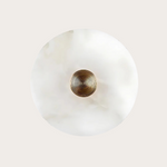 Modern Sipmple Round Alabaster Wall Light